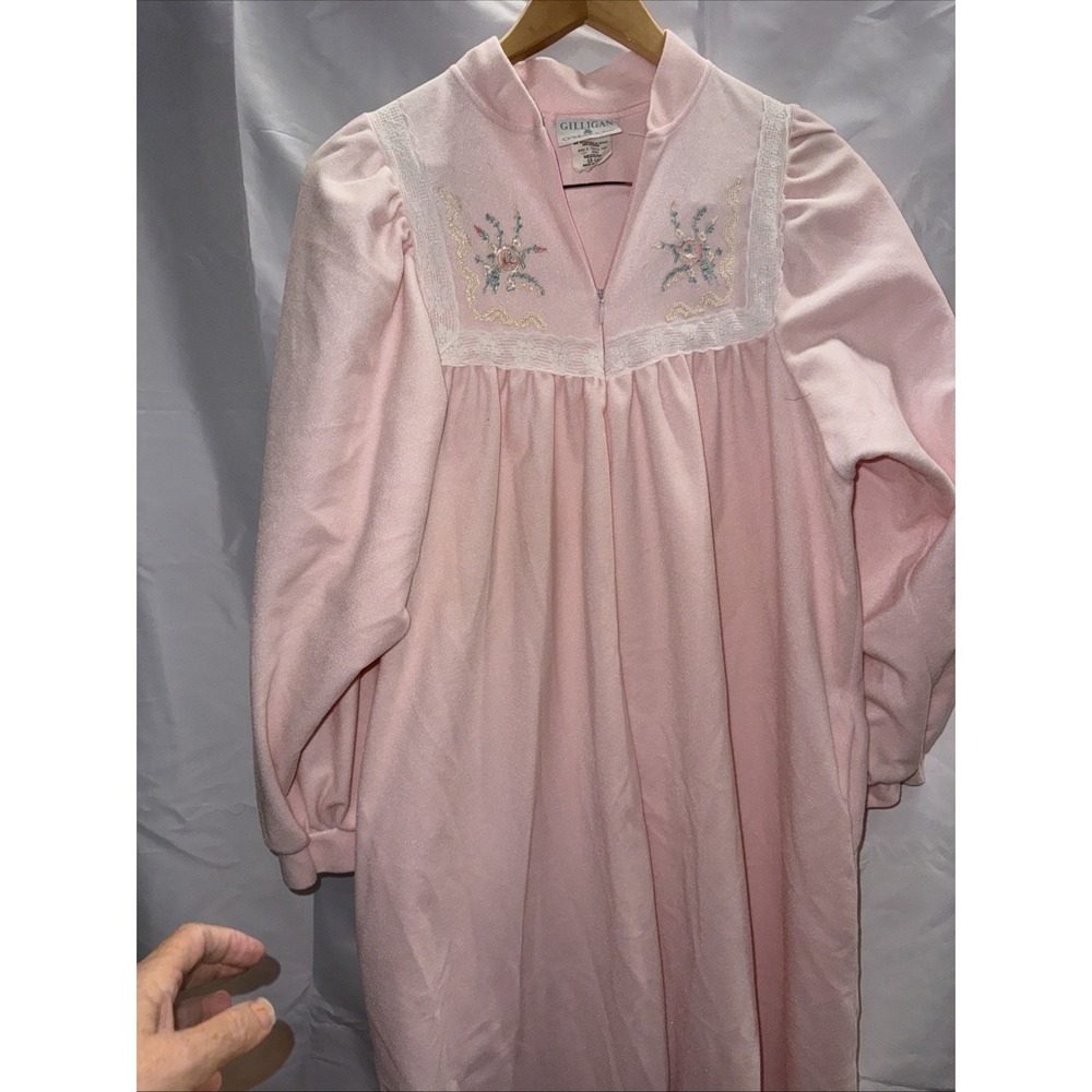 Vintage Gilligan O'Malley velour house coat long zip robe